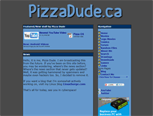 Tablet Screenshot of pizzadude.ca